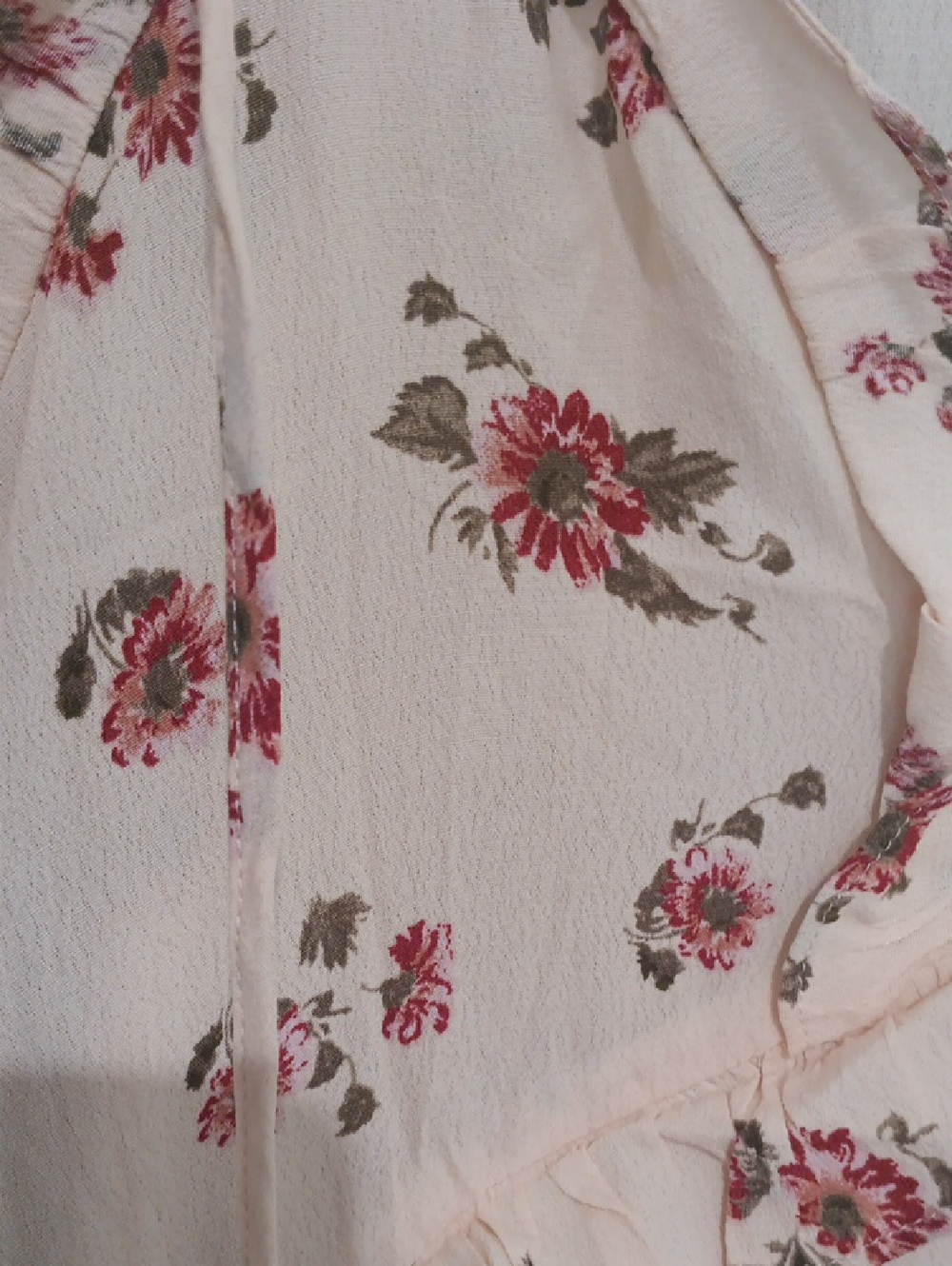 Vici White Dress with Pink and Cream Floral Print - Picture 7 of 7